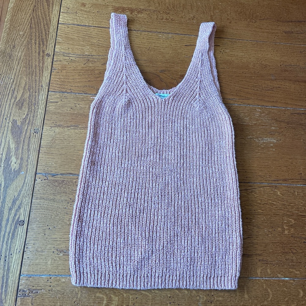 Madewell Dusty Rose Ribbed Knit Tank